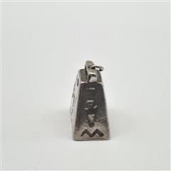 Vintage Fred Harvey Era 925 Sterling Silver Arrow Stamped Bell Charm w/ Clapper